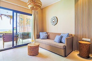 Premium Room, Private Pool, Ocean View | Living area | 42-inch LED TV with cable channels, TV - TUI BLUE Tamala (Serrekunda)