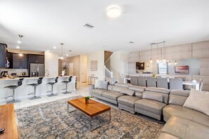 Flat-screen TV, table football