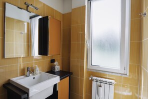 Regadera, secadora de cabello, bidet, toallas 