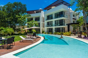 A heated pool