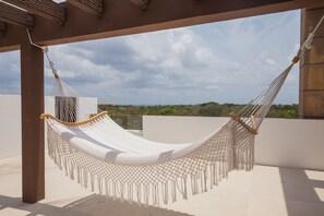 Terrace/patio - Great Coral 1BR in shared PH (Playa del Carmen)