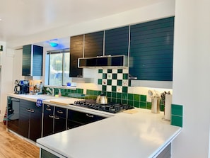 Large fully equipped kitchen, gas range, oven, coffee maker and more - Kirkland Lake House - Private Dock on Lake Washington near downtown bellevue! (Kirkland)