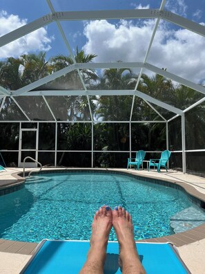 Outdoor pool, a heated pool