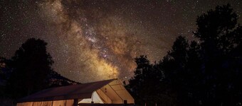 Glamping Tent #1 near Zion and Bryce Canyon National Park with Heat, AC, and Pri