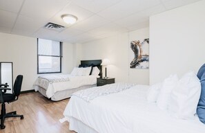 2 bedrooms, iron/ironing board, WiFi, bed sheets