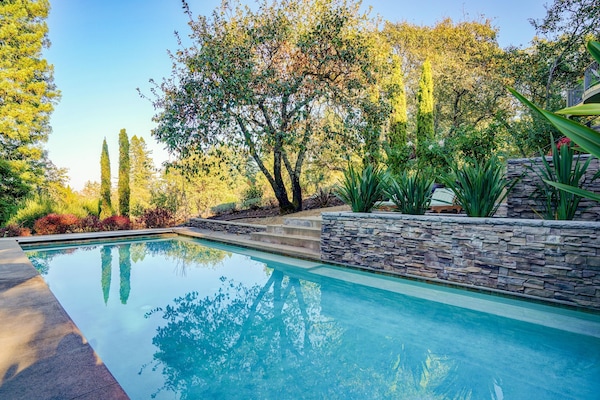 Piscine extérieure, piscine chauffée