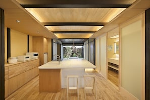 Kyo no Ondokoro MARUTAMACHI | Private kitchenette | Fridge, microwave, oven, stovetop