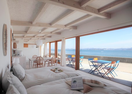 All Oceanfront Room | Down comforters, Select Comfort beds, blackout drapes. Setouchi Villa Diary Ohshibajima