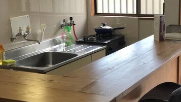 Family House | Private kitchenette | Fridge, microwave, stovetop, electric kettle