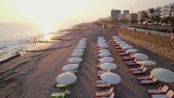 Private beach, beach bar