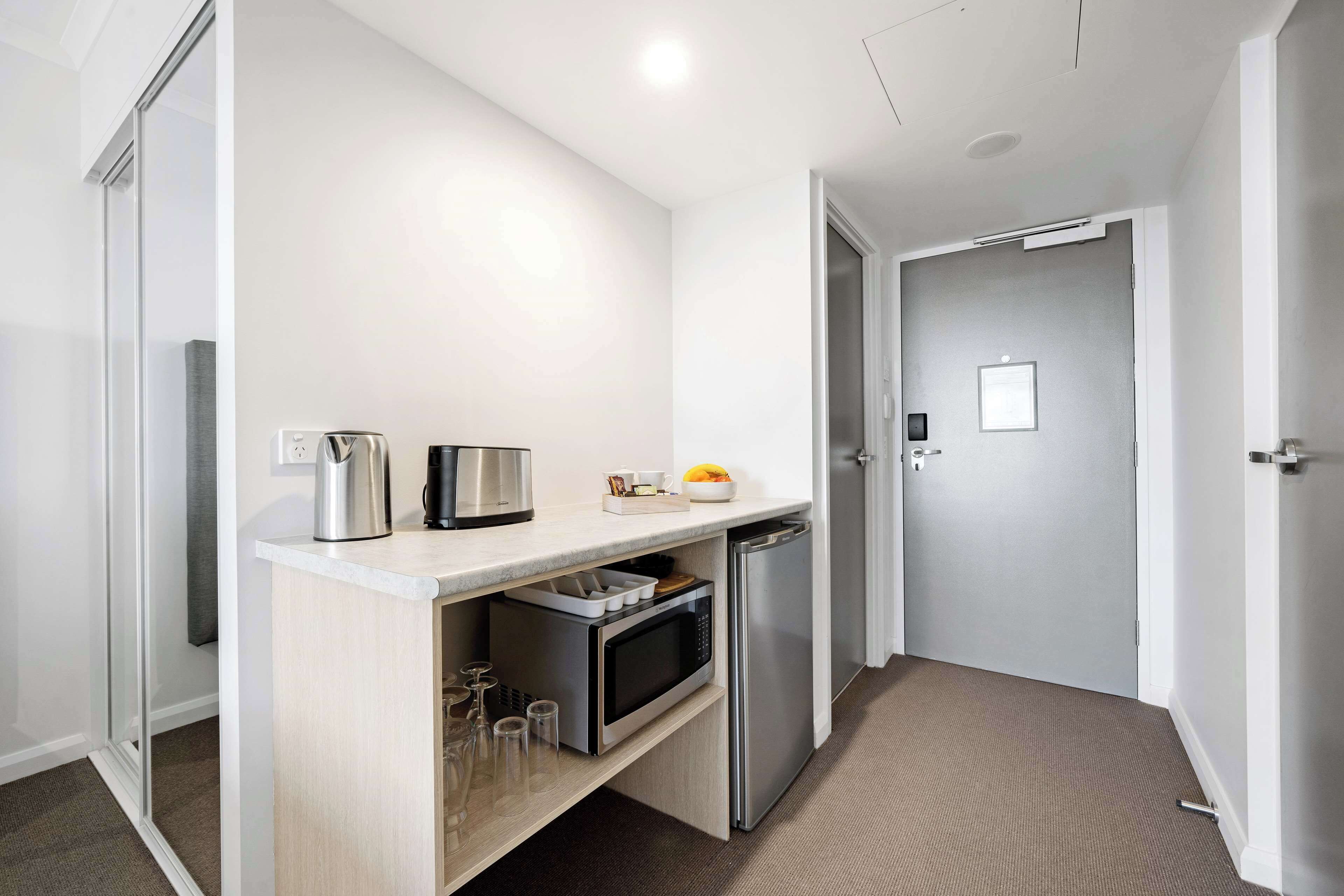 1 bedroom, desk, laptop workspace, rollaway beds