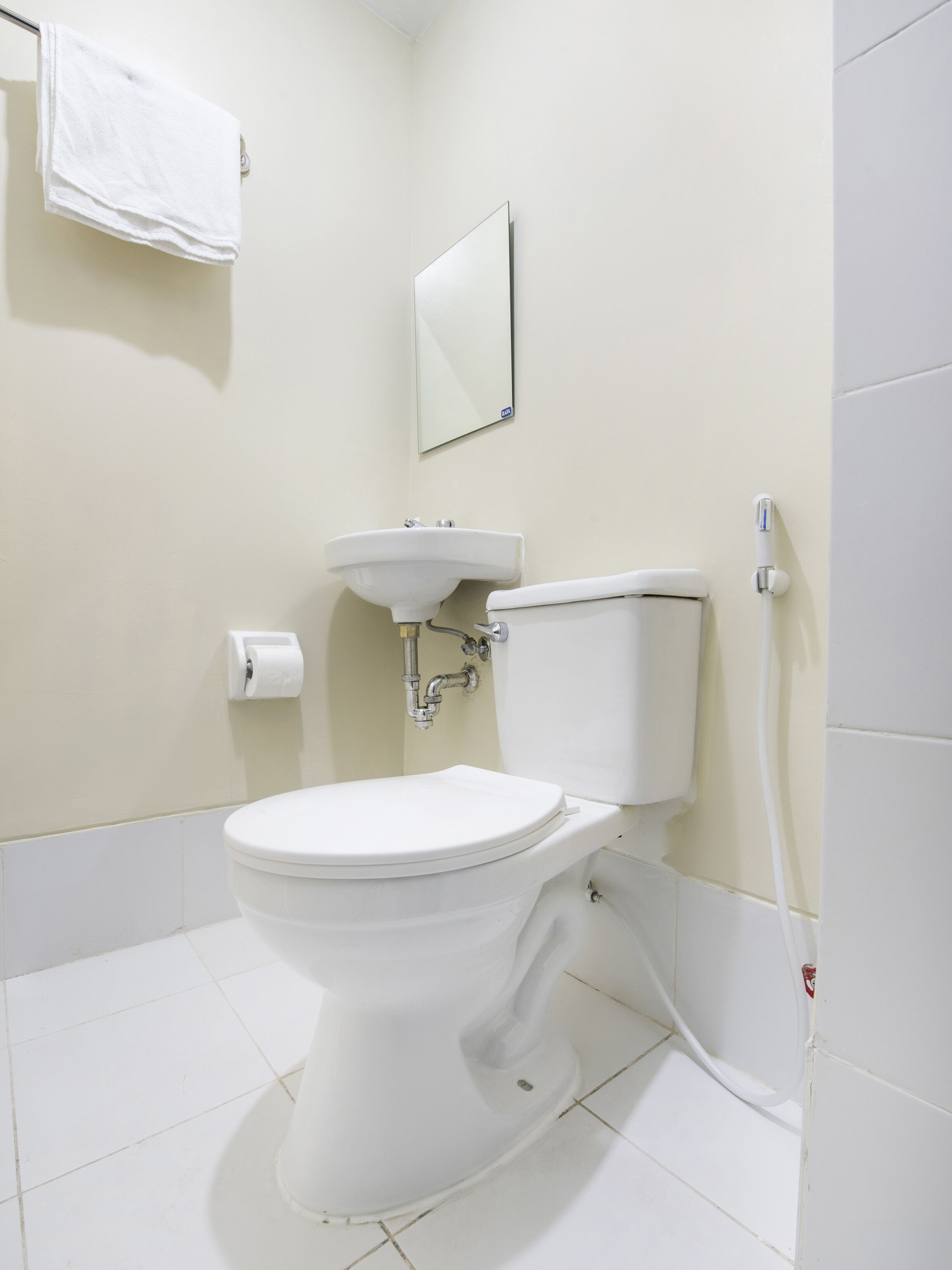 standard double room | bathroom | shower, towels