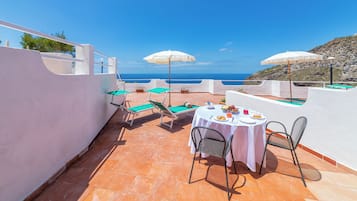 Junior Suite, Terrace, Sea View | Terrace/patio
