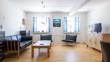 Apartment, 1 Schlafzimmer, allergikerfreundlich (111) | Wohnbereich | Flachbildfernseher