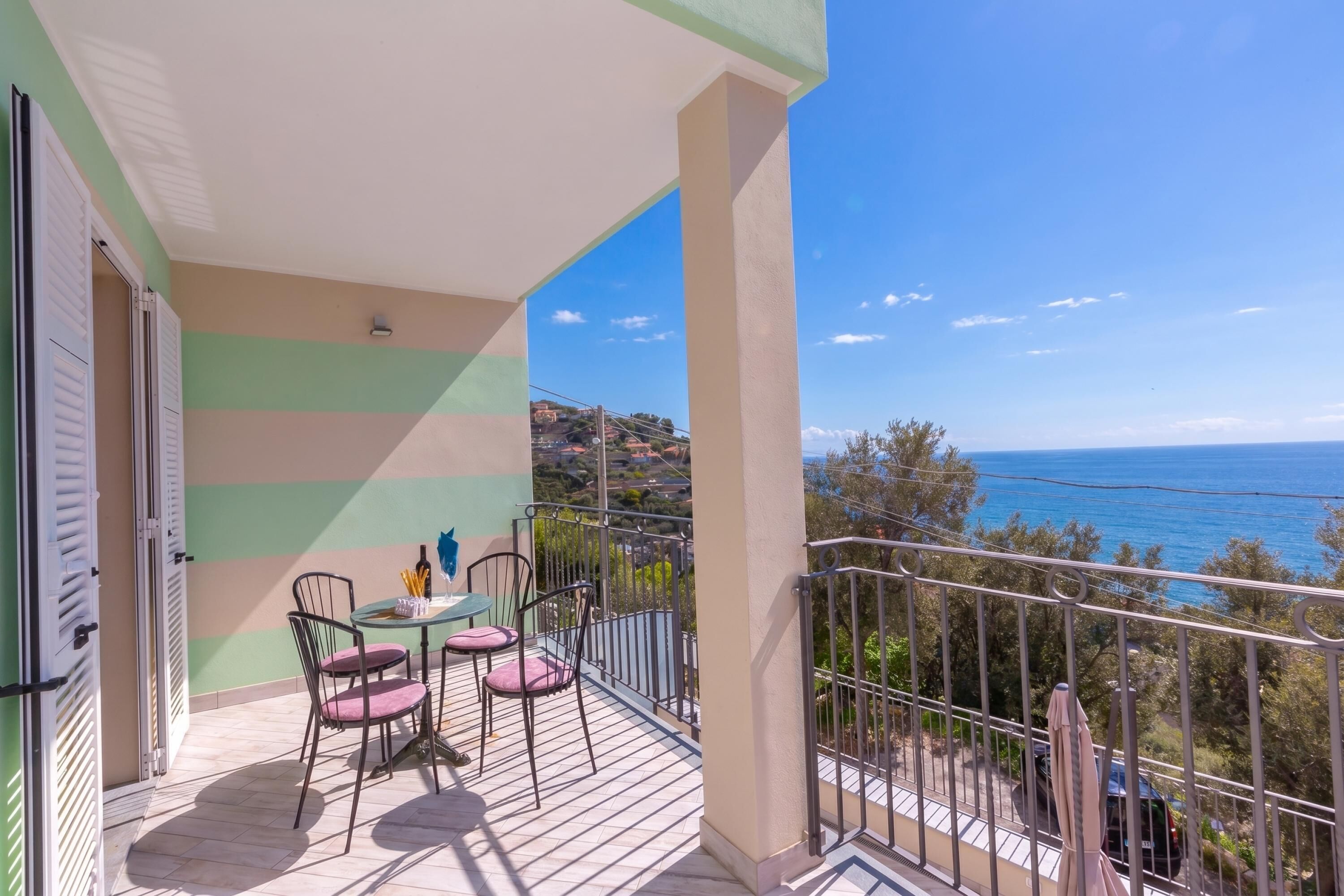 Family Apartment, Multiple Bedrooms, 2 Bathrooms, Mountainside (Serena 2 Amazing Sea View) | Outdoor dining