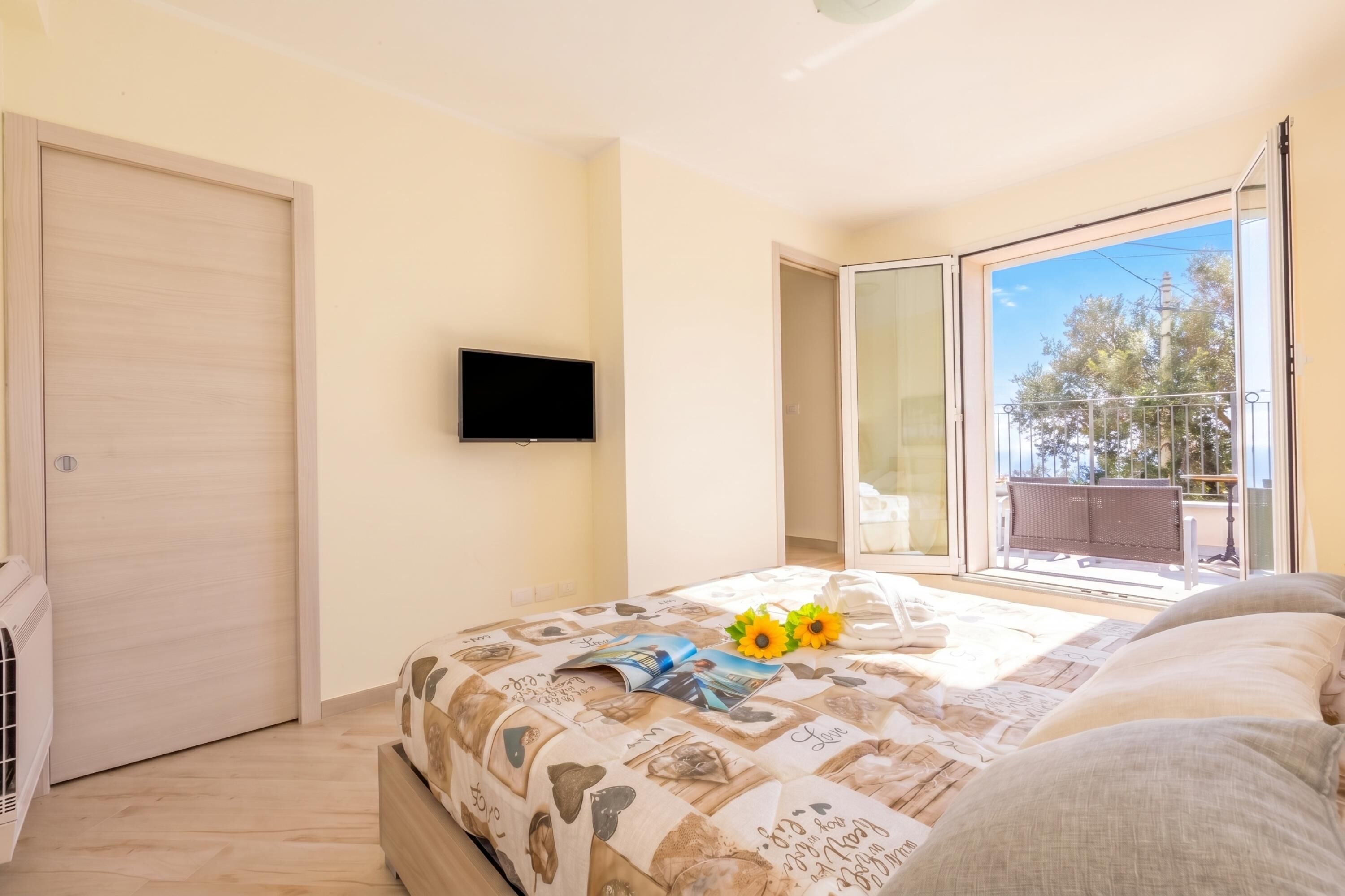 Family Apartment, Multiple Bedrooms, 2 Bathrooms, Mountainside (Serena 1 Amazing Sea View) | 2 bedrooms, iron/ironing board, WiFi, bed sheets