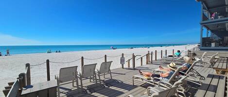 En la playa, toallas de playa