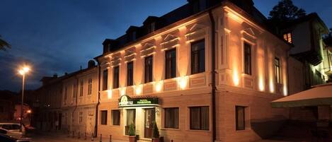 Front of property – evening/night