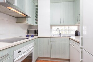 Microwave, oven, dishwasher, coffee/tea maker