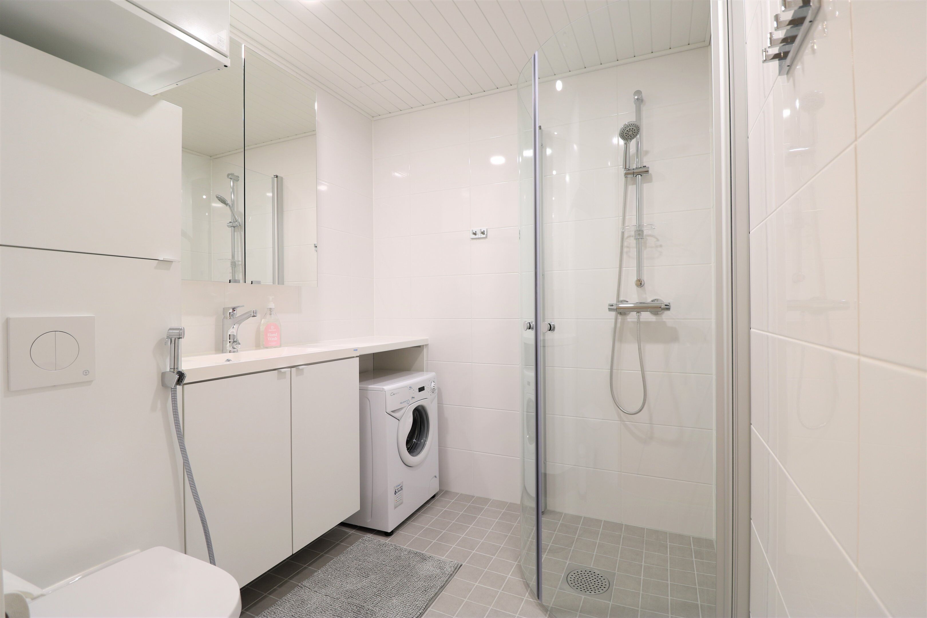 Monolocale | Bagno | Doccia, asciugacapelli, asciugamani, sapone