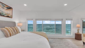 5 bedrooms, pillowtop beds, desk, iron/ironing board