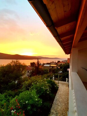 Property grounds - Sea view and seafront Villa Dolores in Tisno on the Dalmatian coast  (Tisno)