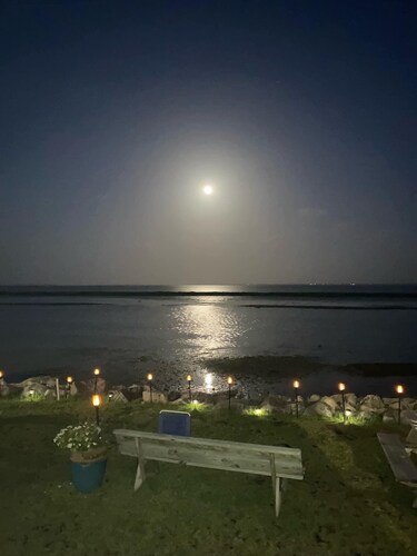 (Fishing from dock) Boat Launch, Seafood Market & Bait-tackle shop next door....