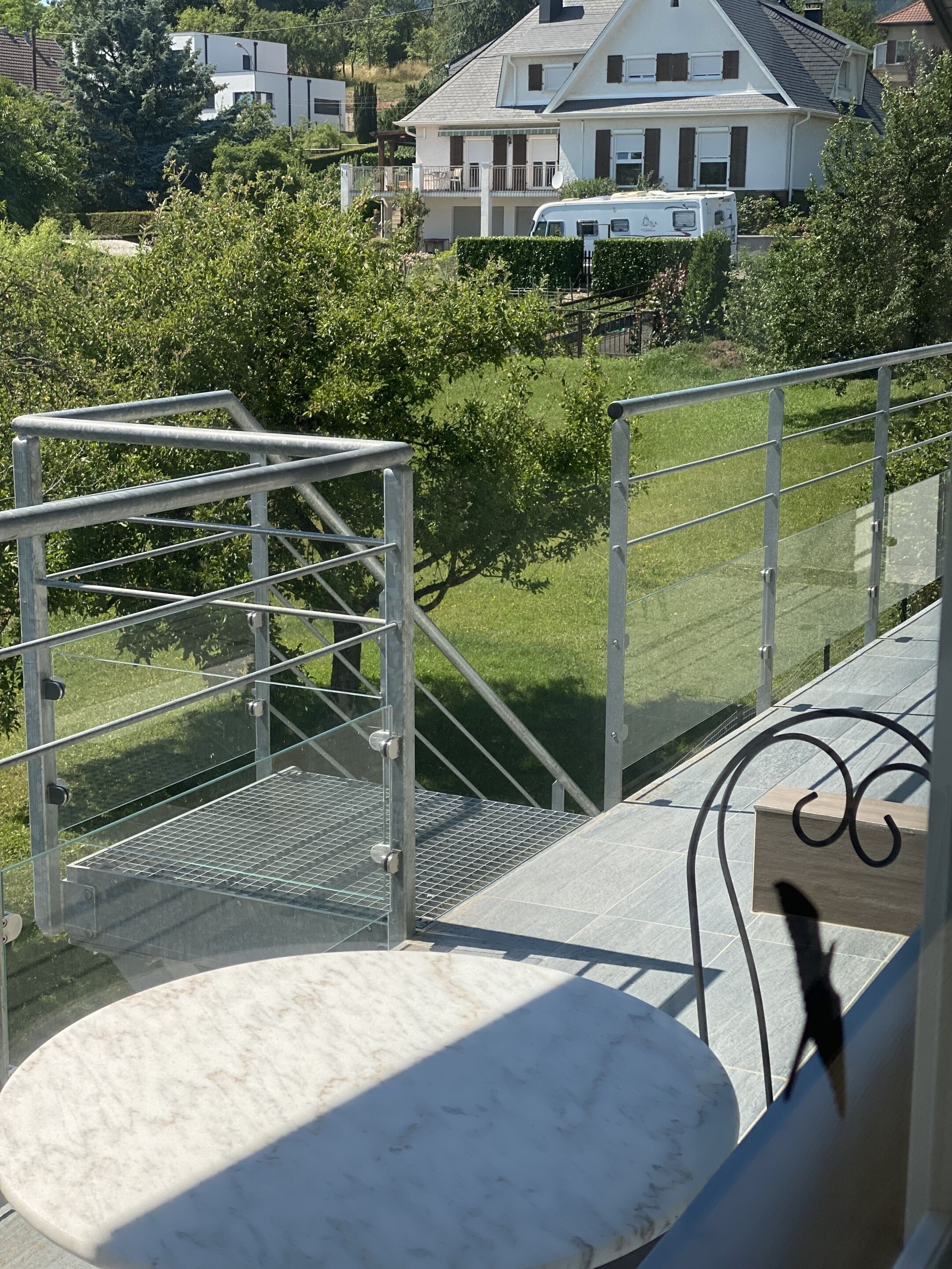 Comfort Double Room, Ensuite, Garden View (Chambre Pink Lady) | Balcony view
