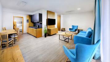 Luxury-Apartment (5) | 1 Schlafzimmer, Select-Comfort-Betten, Schreibtisch
