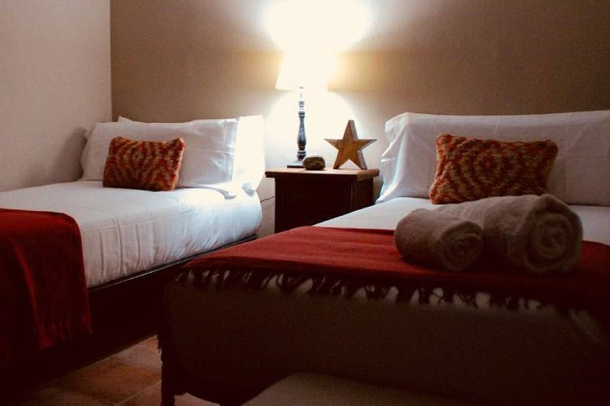 Economy-Doppelzimmer, Gemeinschaftsbad, Gartenblick