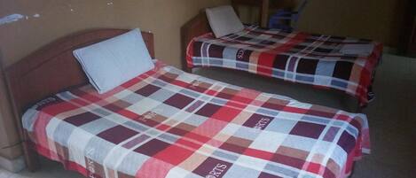 Desk, free WiFi, bed sheets