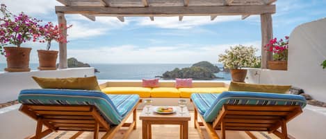 Appartement Deluxe, plusieurs lits, vue océan (CASITA DELFIN) | Terrasse/Patio