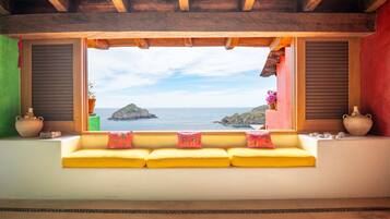 Departamento Deluxe, varias camas, vista al océano (CASITA DELFIN) | Terraza o patio