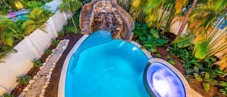 A heated pool