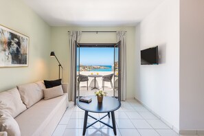 Chambre Deluxe, vue sur la mer | Literie de qualité, coffre-fort, bureau, rideaux d’obscurcissement