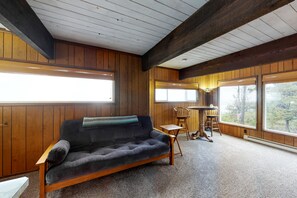 TV - Dog-Friendly, Oceanfront Home with a Private Hot Tub, Firepit, & Free WiFi (Seal Rock)