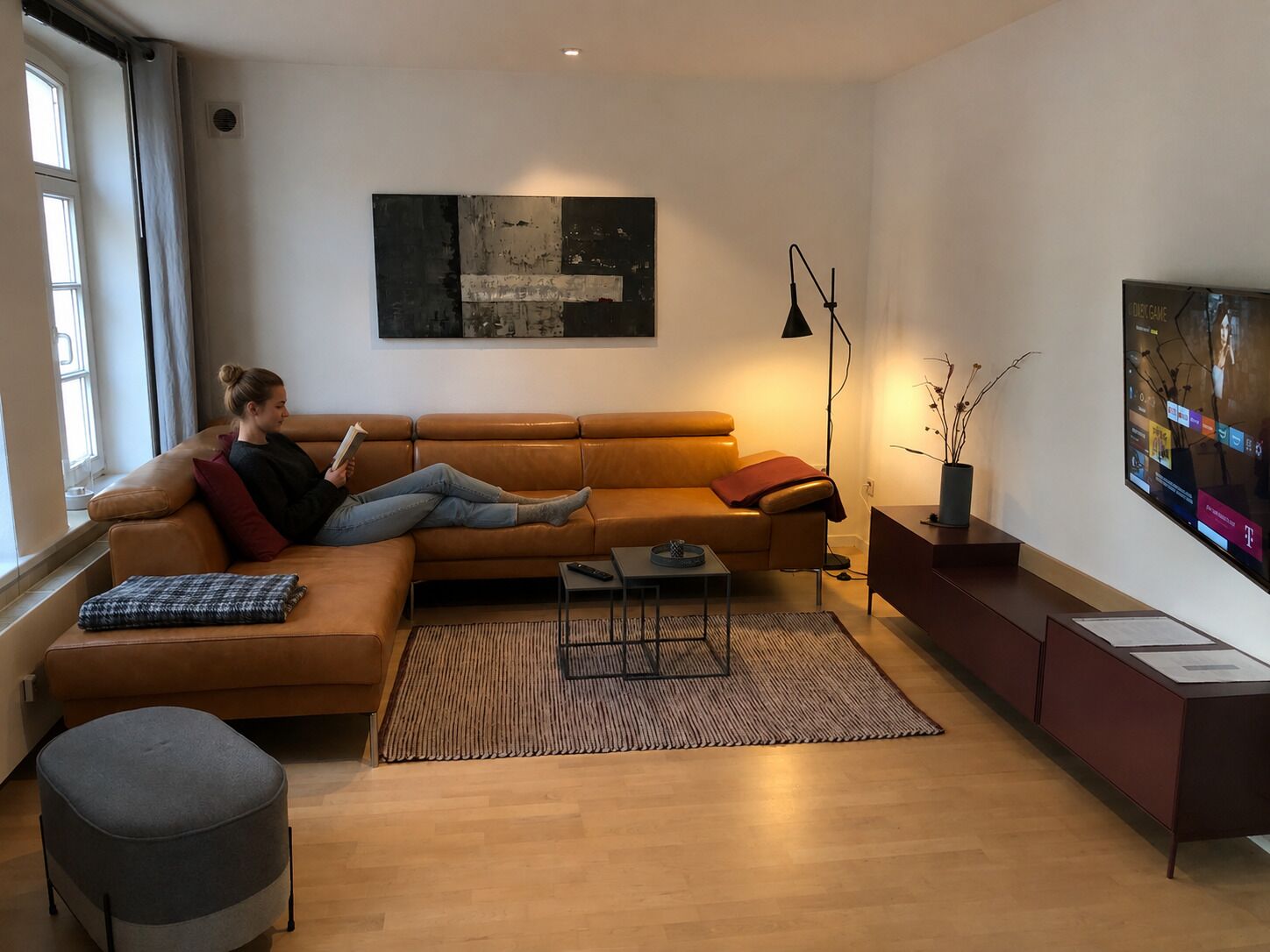 Smart TV, books, stereo