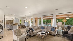 TV, fireplace, ping pong - Esmeralda, Luxury Home with Pool and Spa (Indio)