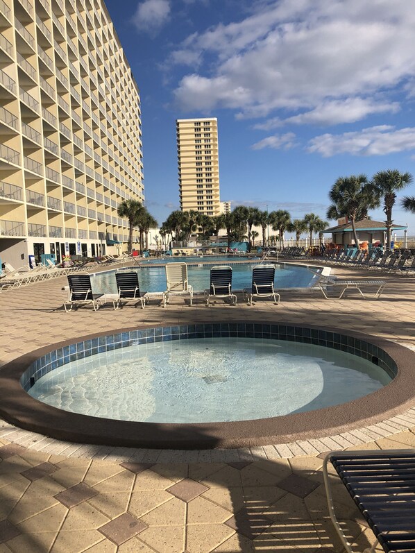 Outdoor pool, a heated pool