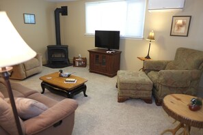 TV, fireplace, stereo