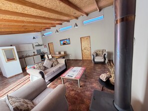 Family Condo, 2 Bedrooms, Garden View (Arrayan) | Private kitchen | Shared fridge, dining tables - Peumayen Atacama / Hostal & Cabaña (San Pedro de Atacama)