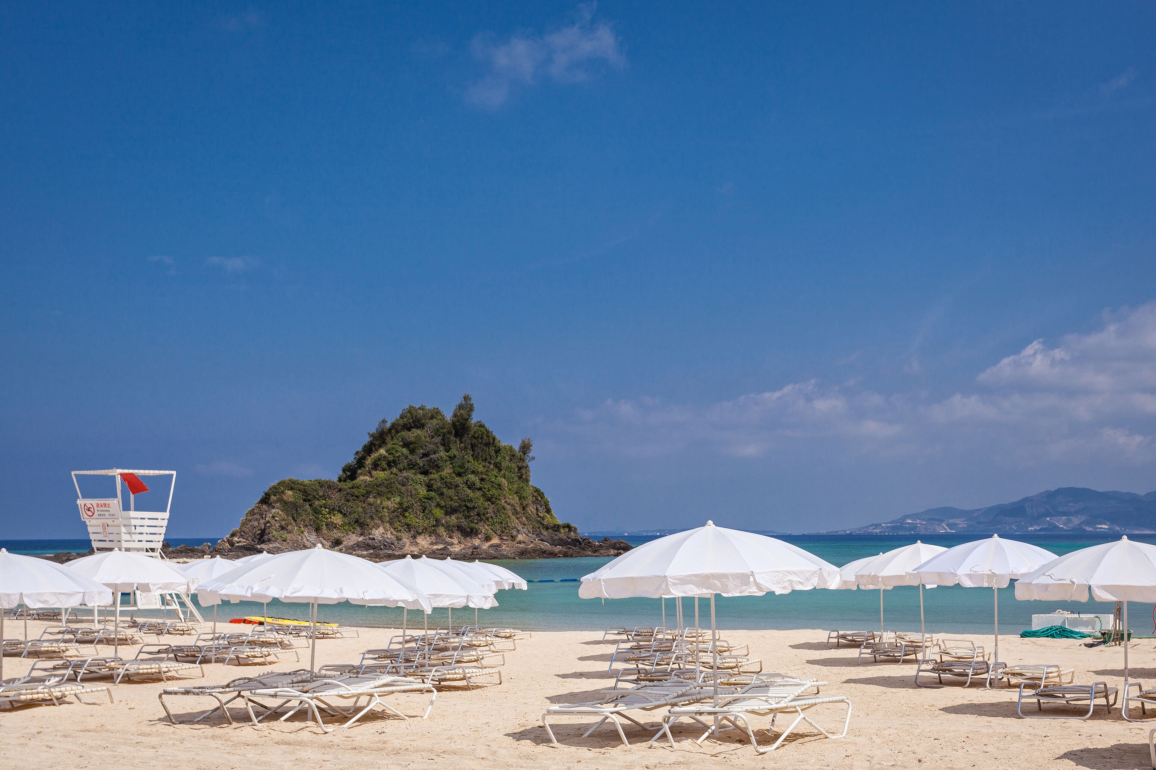Private beach, white sand