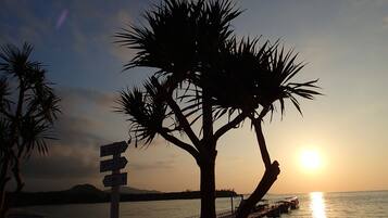 Private beach, white sand
