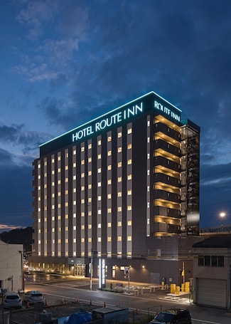 Front of property - evening/night. Hotel Route Inn Hamada Ekimae