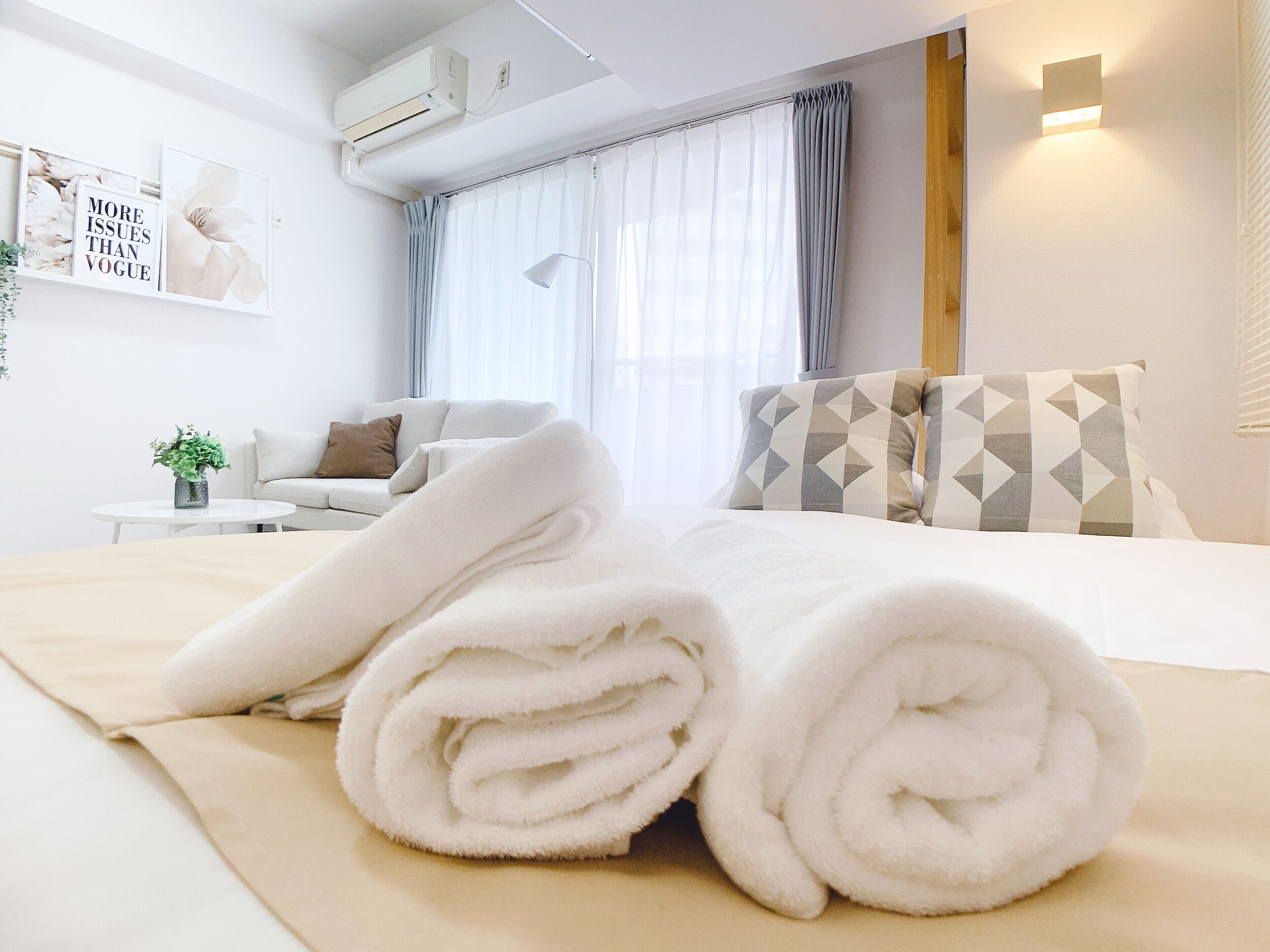 スタジオ バルコニー付き 202号室 禁煙 | 1 室のベッドルーム、デスク、アイロン / アイロン台、WiFi (無料)