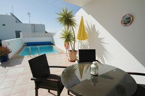 A heated pool