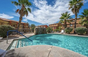 Outdoor pool, a heated pool - Modern Condo in Mesquite NV by Casinos and Golf Courses (Mesquite)