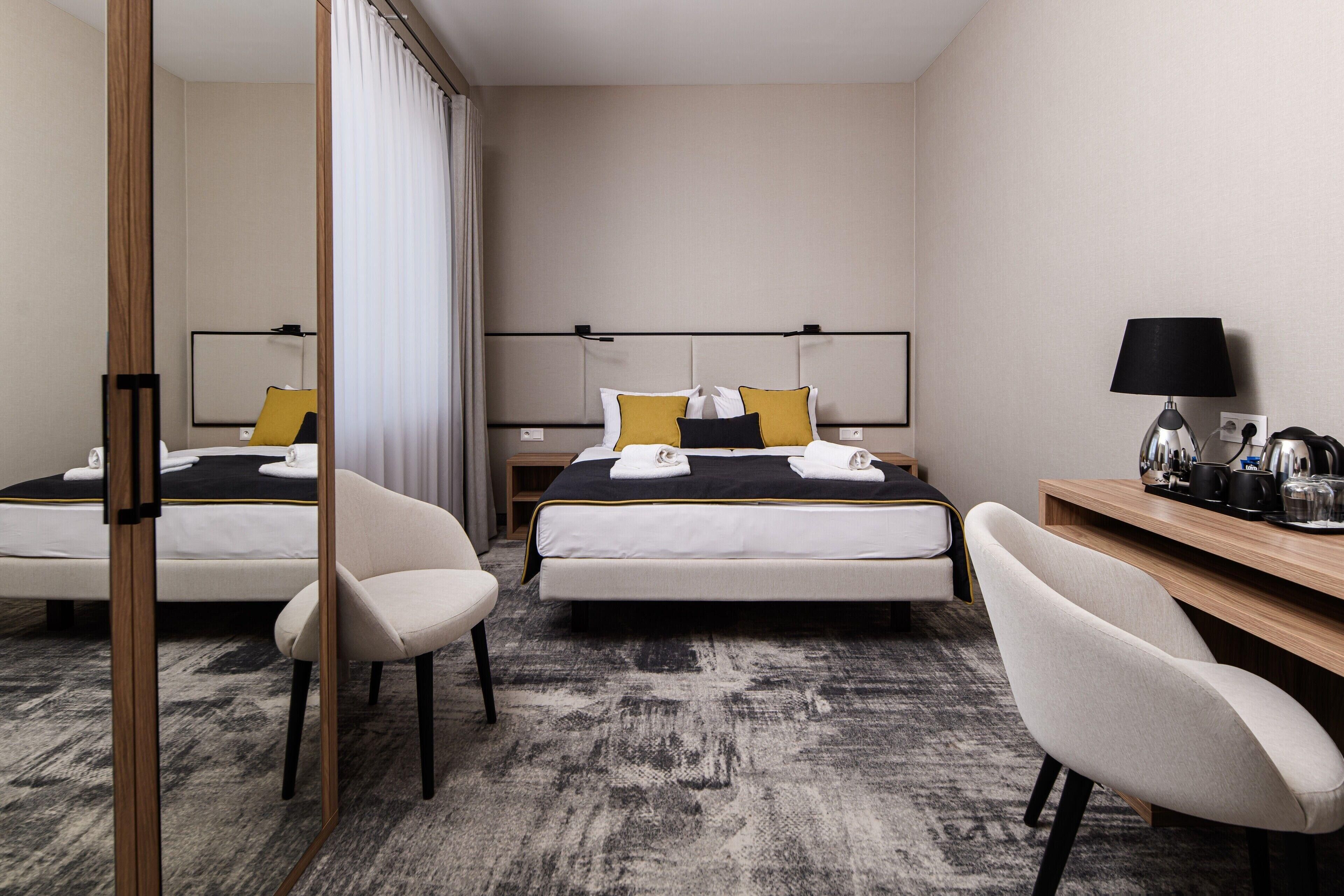 In-room safe, desk, blackout drapes, iron/ironing board (on request)