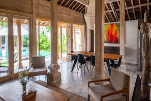 Villa (1 Bedroom) | Living room | Flat-screen TV