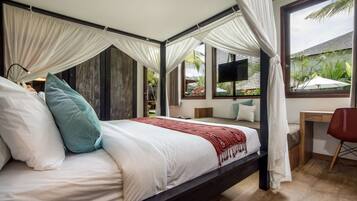 別墅 (1 Bedroom) | 1 間臥室、熨斗/熨衣板、床單